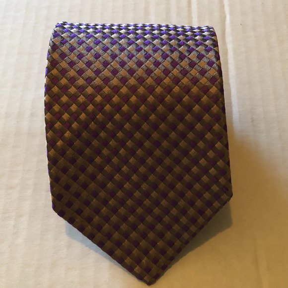Vintage Charvet Lavender Geometric Tie - Made in France - Picture 2 of 8